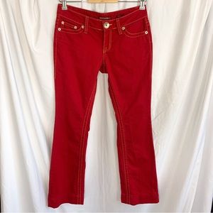 Y2K Hot Kiss Hallie Low Rise Red Jeans